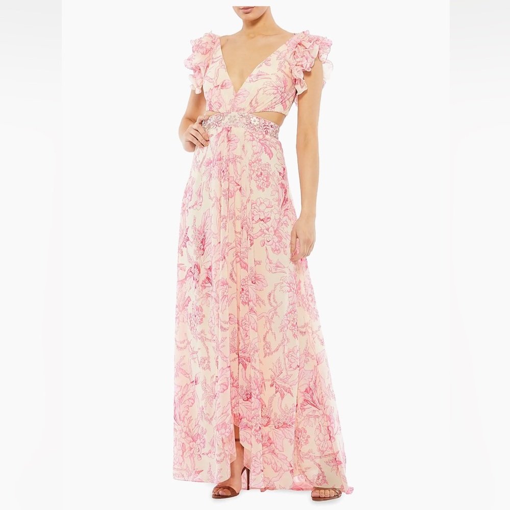 NWT Mac Duggal Floral Maxi Dress